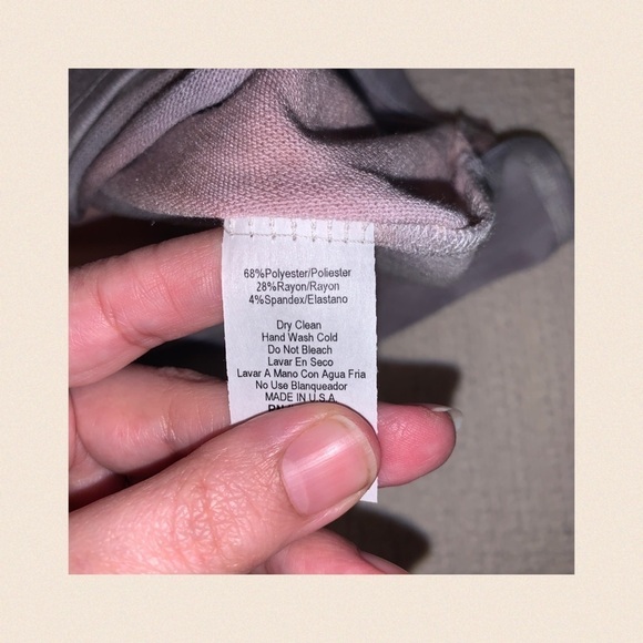 Peach & Gray Tie Dye SS V-Neck T-Shirt - Picture 8 of 8